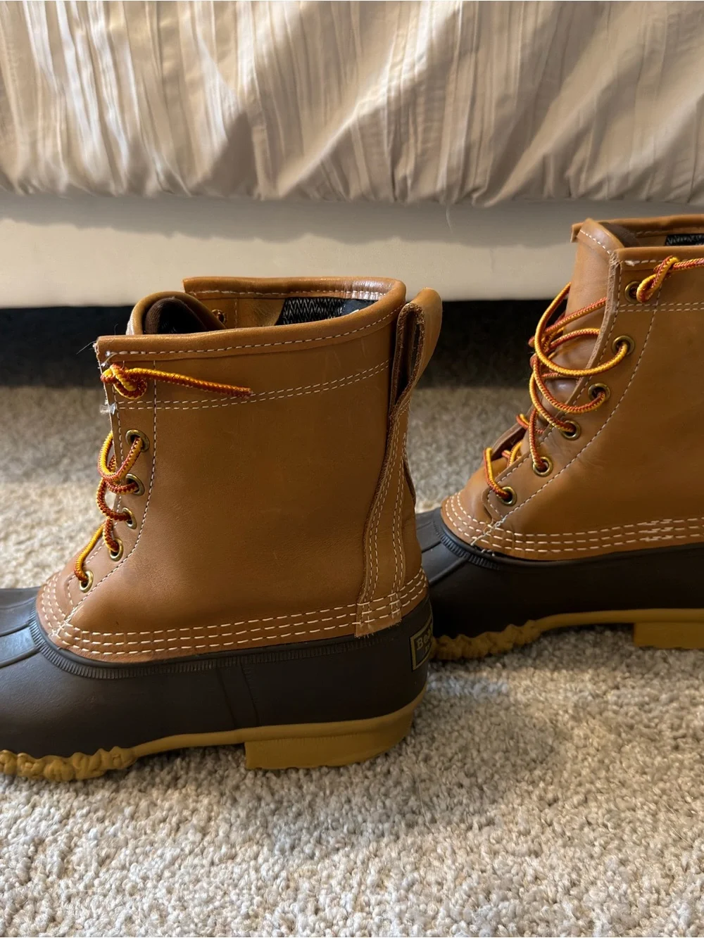Bean Boots by LL Bean. GORE-TEX Brown and Tan Waterproof Hiking Boots